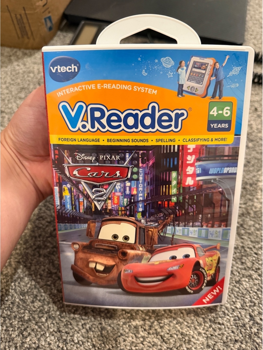 VTech V.Reader Interactive E-Reading System Disney Pixar Cars 2 Game Cartridge